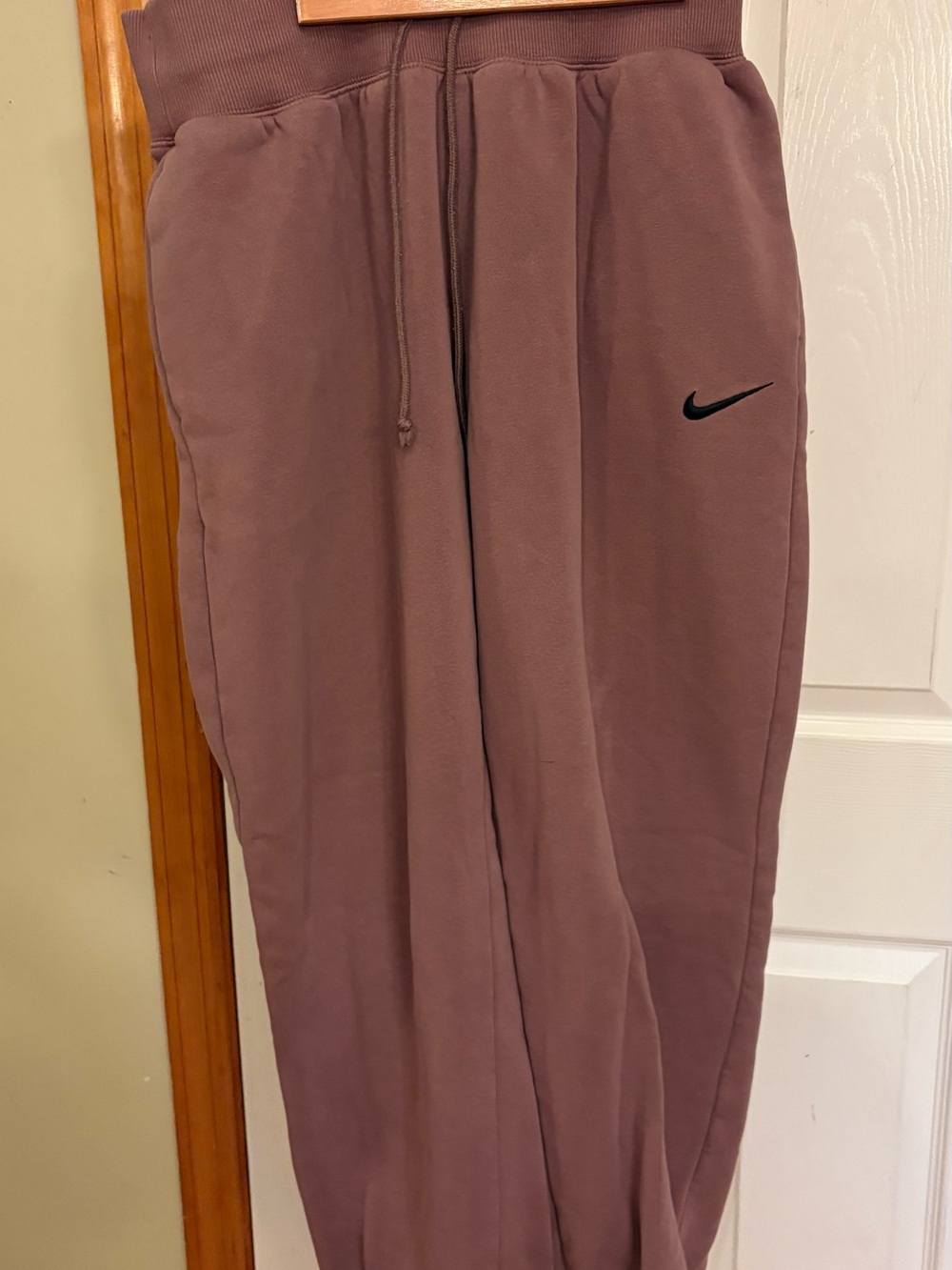 Nike Mauve Dusty Rose Pink Fleece Jogger Sweatpants Size M - Picture 2 of 7